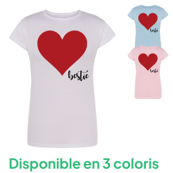 Coeur Bestie - T-shirt Adulte et enfant Cintré