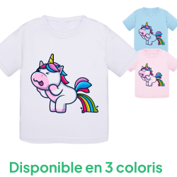 Licorne Caca Arc-en-Ciel - T-shirt Enfant ou Adulte