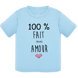100% fait avec amour - T-shirt bébé