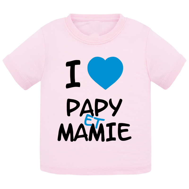 I love Papy & Mamie - T-shirt bébé