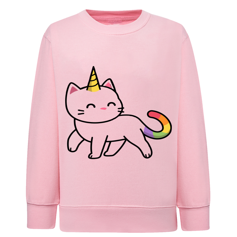 Chat licorne 2 - Sweatshirt Enfant et Adulte