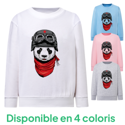 Panda Motard - Sweatshirt Enfant et Adulte
