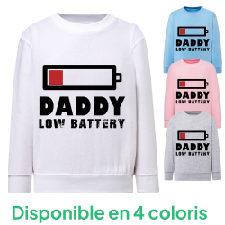 Dad Low Battery - Sweatshirt Adulte