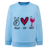 Peace Love Wine - Sweatshirt Adulte
