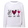 Peace Love Wine - Sweatshirt Adulte