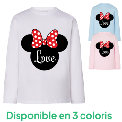 Love Minnie tête - T-shirts Manches longues