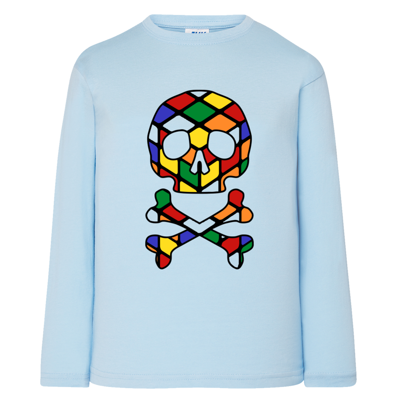 Skull Rubik's Cube - T-shirts Manches longues