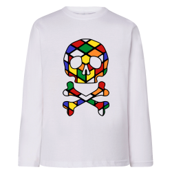 Skull Rubik's Cube - T-shirts Manches longues