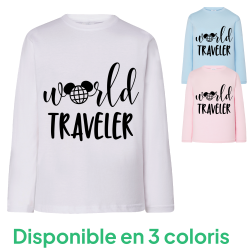 World Traveler Mickey - T-shirts Manches longues