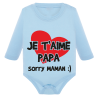 Je t'aime Papa sorry maman - Body Manches Longues