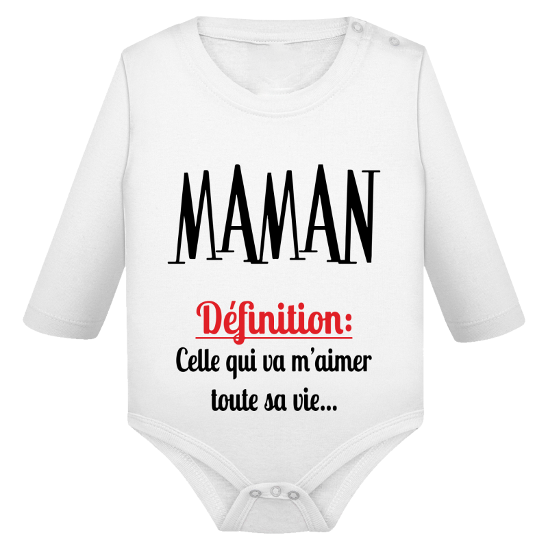 Définition Maman - Body Manches longues