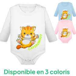 Chat Astronaute - Body Manches longues