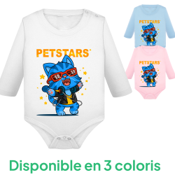 Chat Star - Body Manches longues