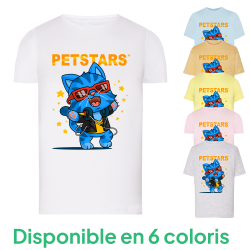 Chat Star - T-shirt adulte et enfant