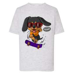 Chien Skate - T-shirt adulte et enfant