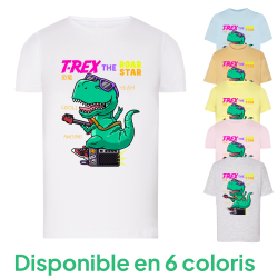 Dino Musique - T-shirt adulte et enfant