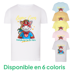 Licorne Super Corn - T-shirt adulte et enfant