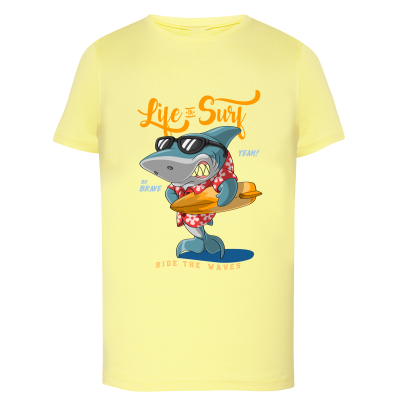 Requin Surf- T-shirt adulte et enfant