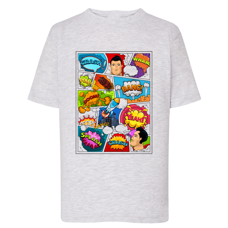 Planche de BD Comics PopArt - T-shirt adulte et enfant