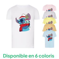 Stitch Noël 4 - T-shirt adulte et enfant