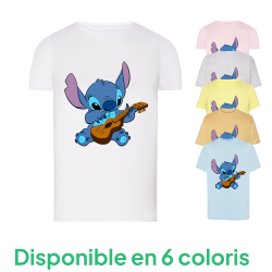 Stitch Guitare - T-shirt adulte et enfant
