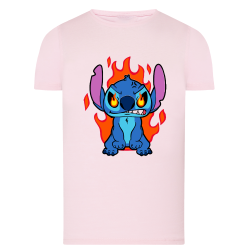 Stitch Flamme - T-shirt adulte et enfant