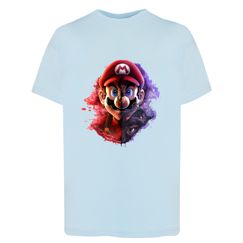 Mario Double visage IA - T-shirt adulte et enfant