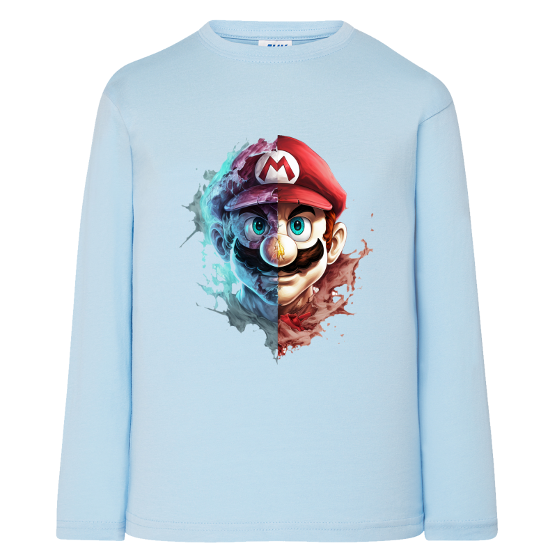 Mario Double visage IA 3 - T-shirts Manches longues