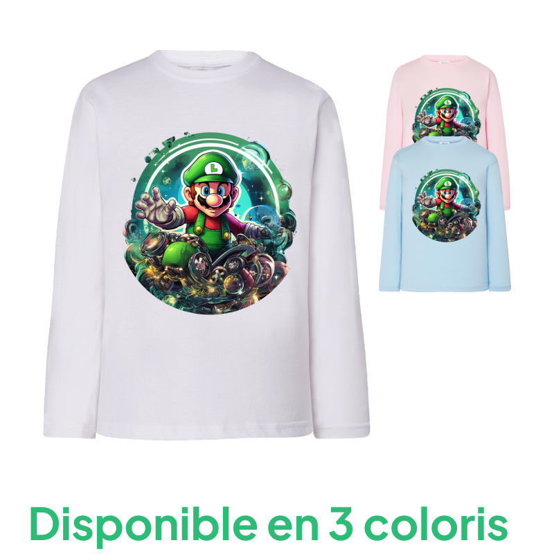 Mario Kart Luigi Circle IA - T-shirts Manches longues