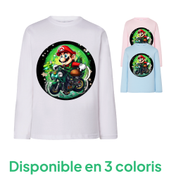 Mario Kart Moto Circle IA - T-shirts Manches longues