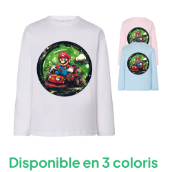 Mario Kart Voiture Circle IA - T-shirts Manches longues