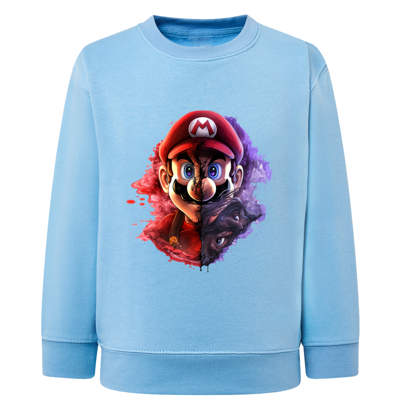 Mario Double visage IA - Sweatshirt Enfant et Adulte