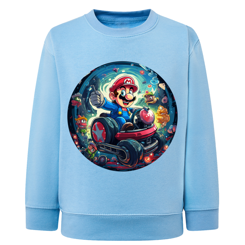 Mario Kart Voiture Circle IA 3 - Sweatshirt Enfant et Adulte