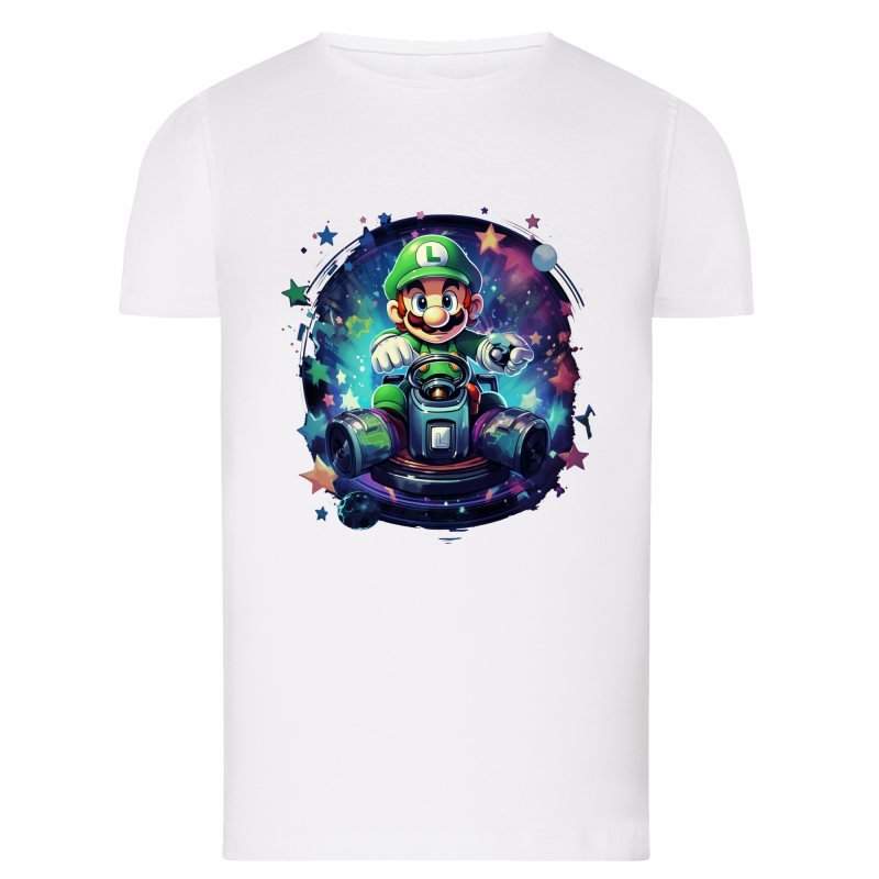 Mario Kart Luigi Voiture Circle IA - T-shirt adulte et enfant