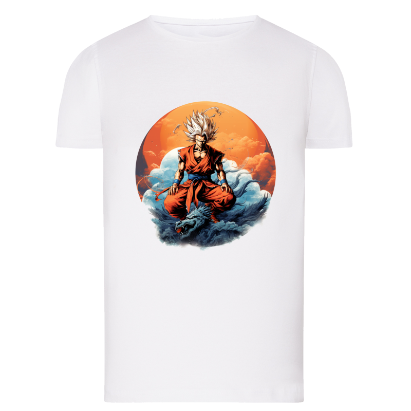 Sangoku Orange Dragon méditation IA 10 - T-shirt adulte et enfant
