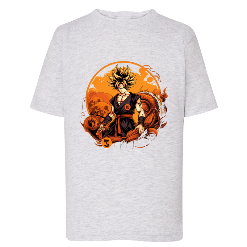 Sangoku Dragon Orange Feu IA 12 - T-shirt adulte et enfant