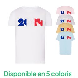 Drapeau 2024 Soutien France - T-shirt adulte et enfant