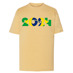 Drapeau 2024 Soutien Brésil - T-shirt adulte et enfant