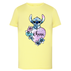 Stitch Coeur Ohana - T-shirt adulte et enfant
